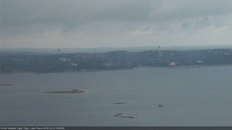 Lake Travis webcam, October 13, 2018 9:05 AM CT