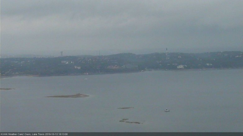 Lake Travis webcam, October 13, 2018 9:15 AM CT
