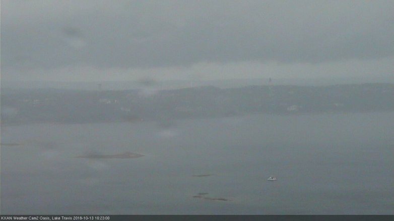 Lake Travis webcam, October 13, 2018 9:25 AM CT
