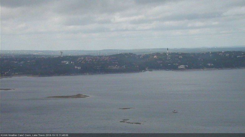 Lake Travis webcam, October 13, 2018 10:50 AM CT