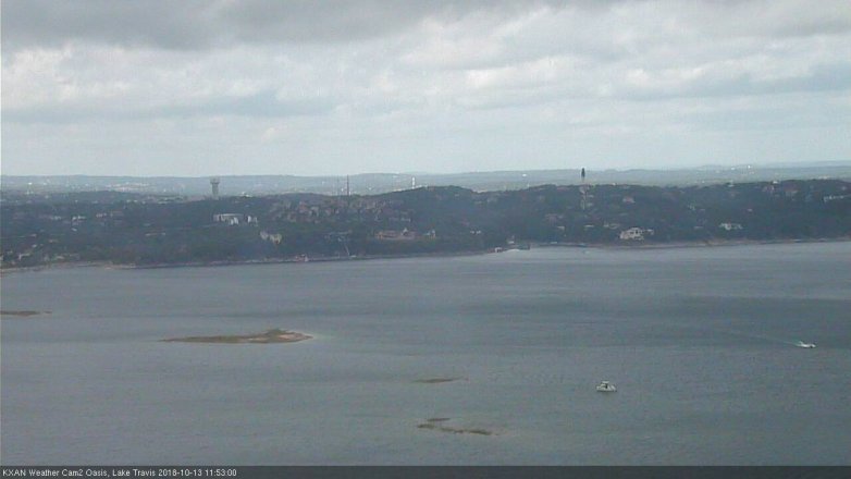 Lake Travis webcam, October 13, 2018 10:55 AM CT