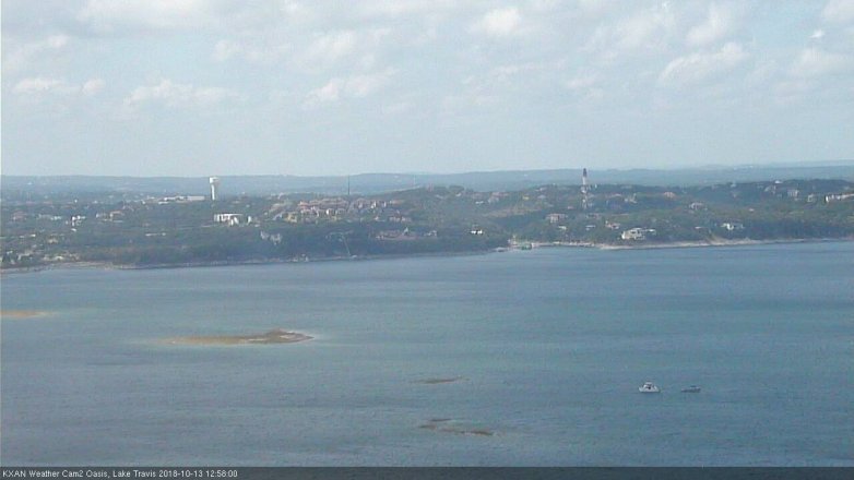 Lake Travis webcam, October 13, 2018 12:00 PM CT