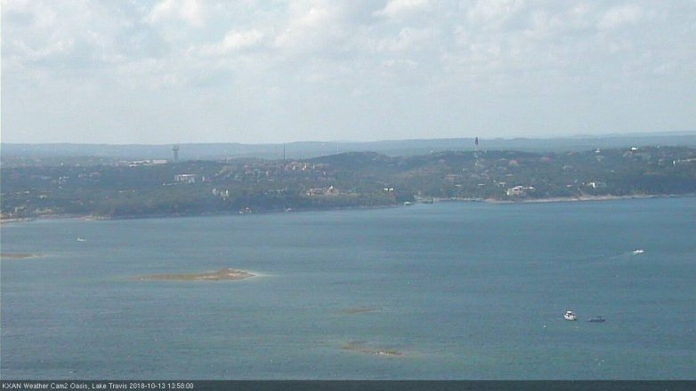 Lake Travis webcam, October 13, 2018 1:00 PM CT