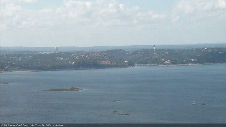 Lake Travis webcam, October 13, 2018 1:10 PM CT