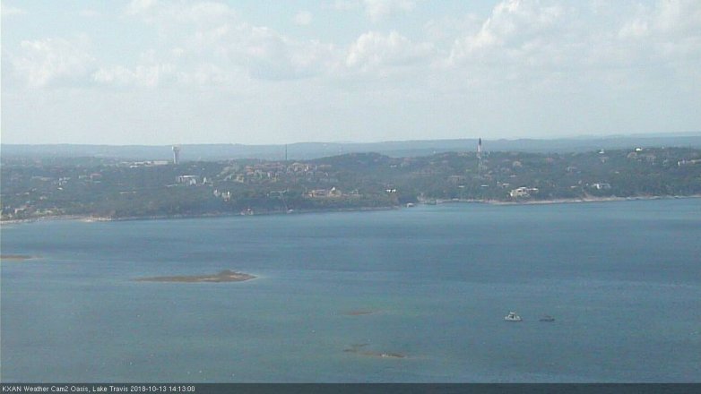 Lake Travis webcam, October 13, 2018 1:15 PM CT