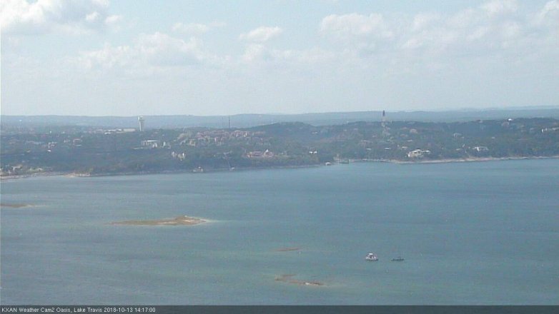 Lake Travis webcam, October 13, 2018 1:20 PM CT