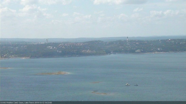 Lake Travis webcam, October 13, 2018 1:25 PM CT