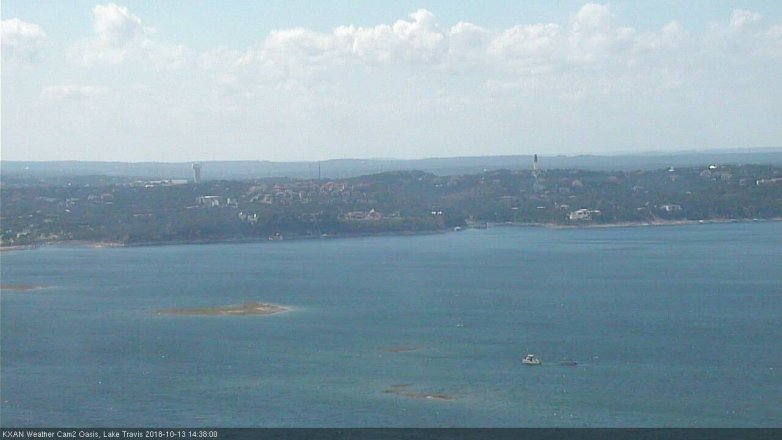 Lake Travis webcam, October 13, 2018 1:40 PM CT