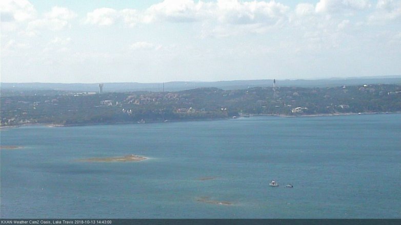 Lake Travis webcam, October 13, 2018 1:45 PM CT
