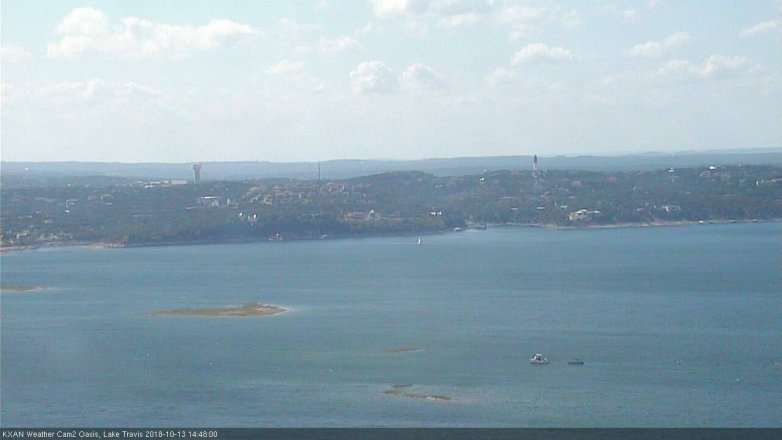 Lake Travis webcam, October 13, 2018 1:50 PM CT