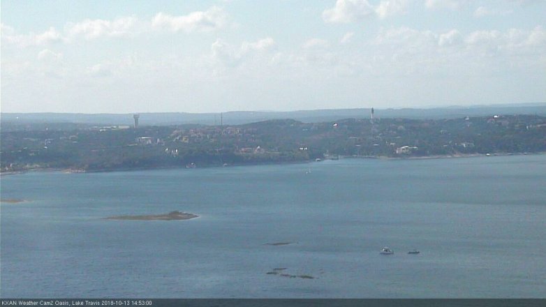 Lake Travis webcam, October 13, 2018 1:55 PM CT