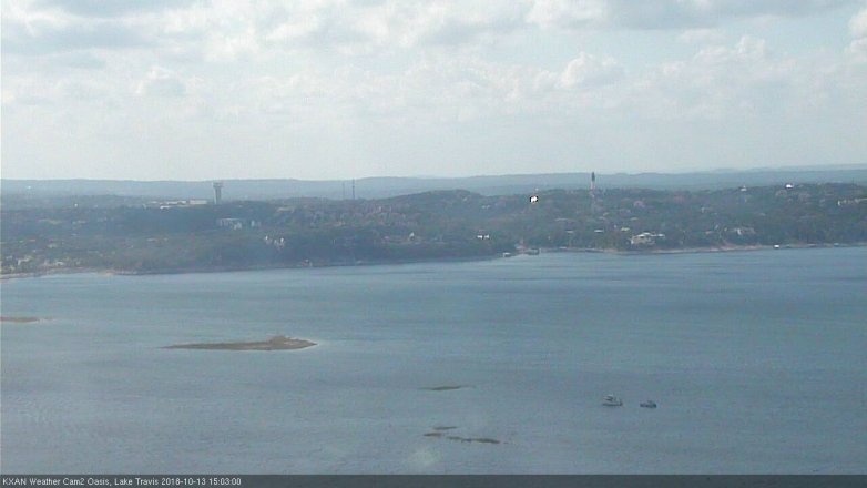 Lake Travis webcam, October 13, 2018 2:05 PM CT