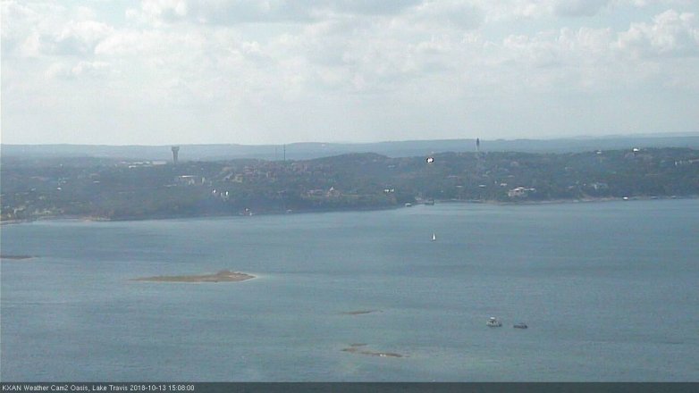 Lake Travis webcam, October 13, 2018 2:10 PM CT