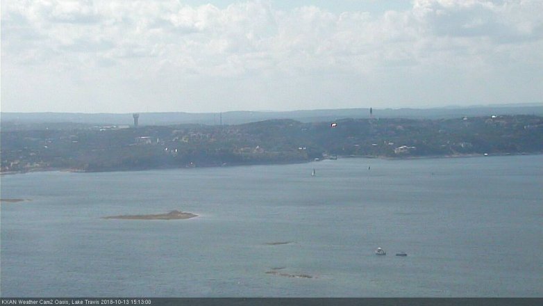 Lake Travis webcam, October 13, 2018 2:15 PM CT