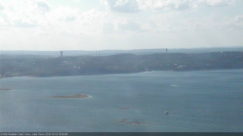 Lake Travis webcam, October 13, 2018 2:55 PM CT