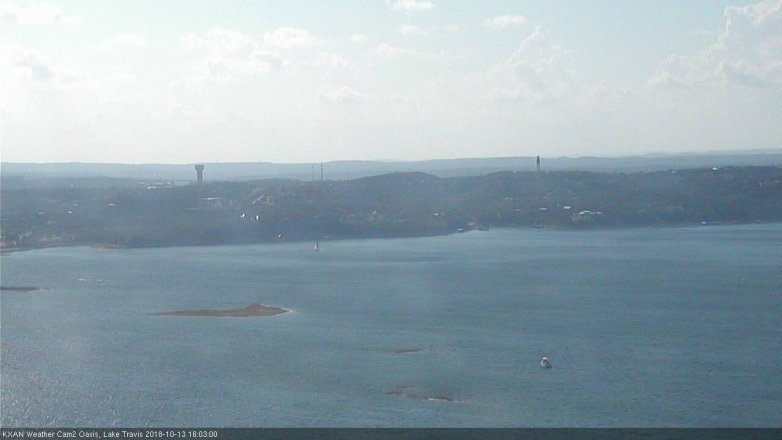 Lake Travis webcam, October 13, 2018 3:05 PM CT