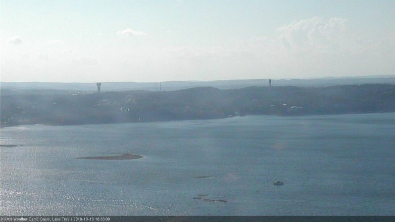 Lake Travis webcam, October 13, 2018 3:35 PM CT
