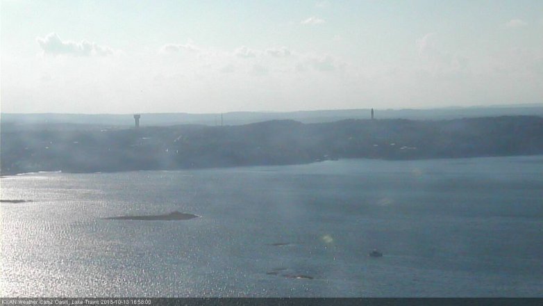 Lake Travis webcam, October 13, 2018 4:00 PM CT
