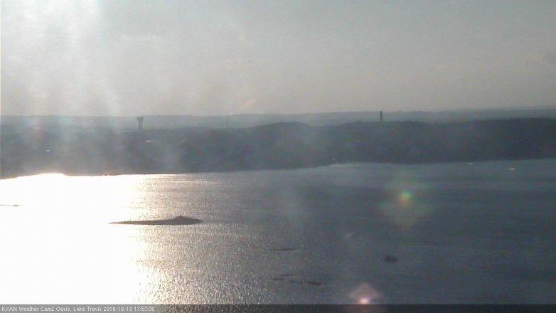 Lake Travis webcam, October 13, 2018 4:55 PM CT