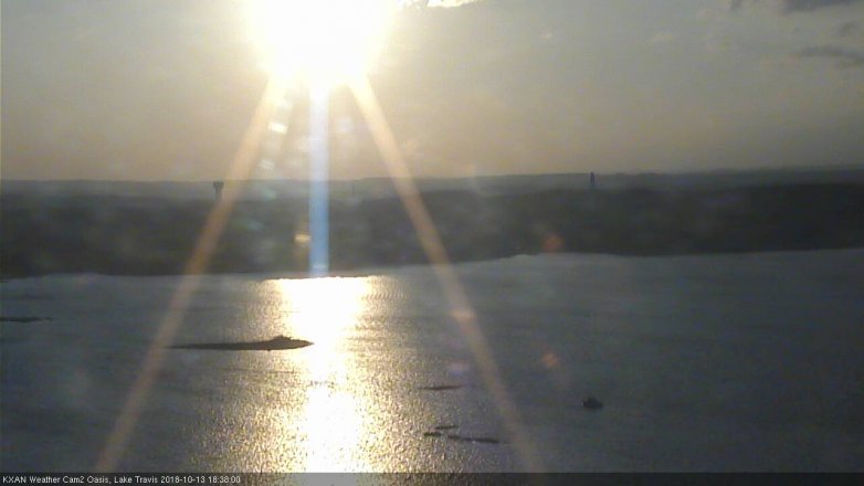 Lake Travis webcam, October 13, 2018 5:40 PM CT