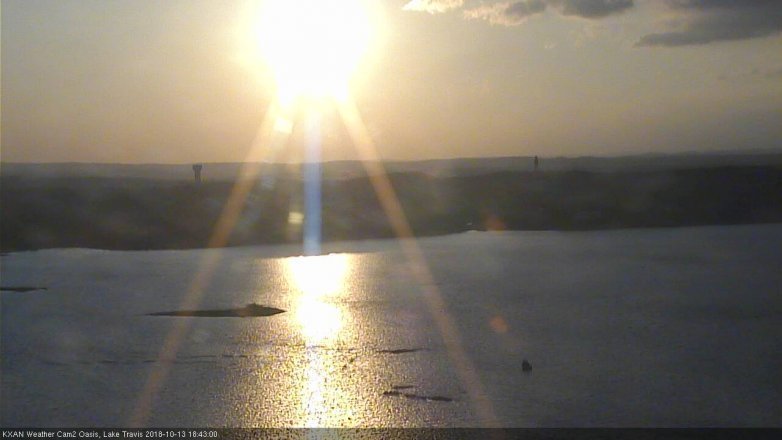 Lake Travis webcam, October 13, 2018 5:45 PM CT