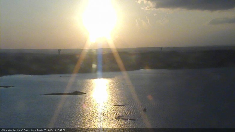 Lake Travis webcam, October 13, 2018 5:50 PM CT