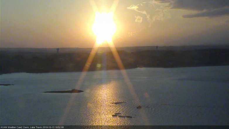 Lake Travis webcam, October 13, 2018 5:55 PM CT