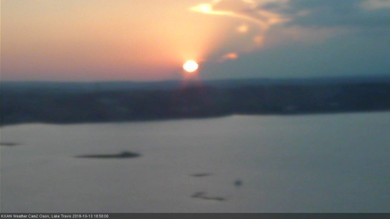 Lake Travis webcam, October 13, 2018 6:00 PM CT