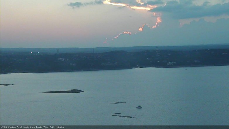Lake Travis webcam, October 13, 2018 6:05 PM CT