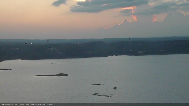 Lake Travis webcam, October 13, 2018 6:10 PM CT
