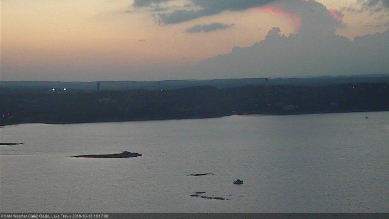 Lake Travis webcam, October 13, 2018 6:20 PM CT