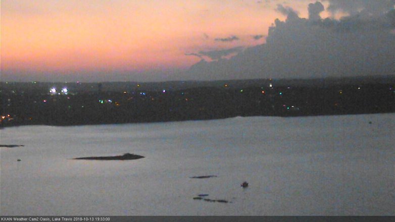 Lake Travis webcam, October 13, 2018 6:35 PM CT
