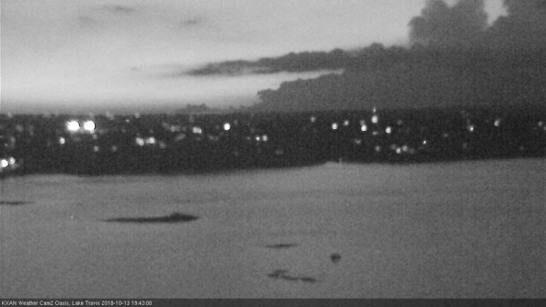 Lake Travis webcam, October 13, 2018 6:45 PM CT