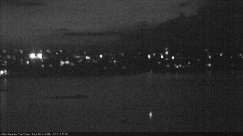Lake Travis webcam, October 13, 2018 6:55 PM CT