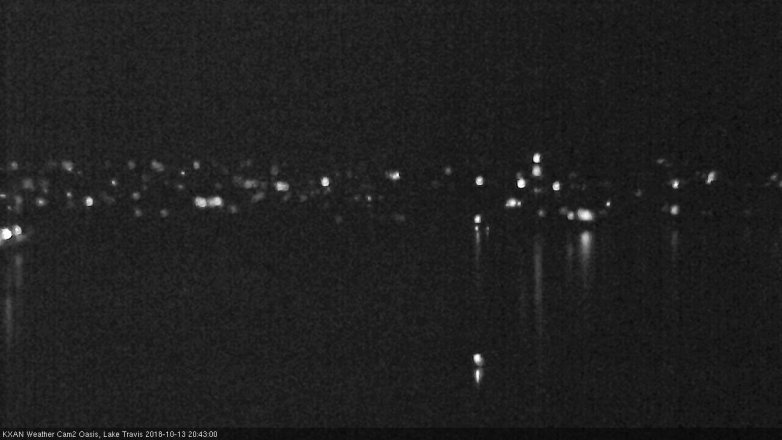 Lake Travis webcam, October 13, 2018 7:45 PM CT