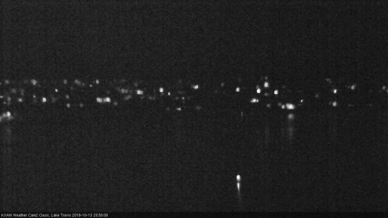 Lake Travis webcam, October 13, 2018 8:00 PM CT