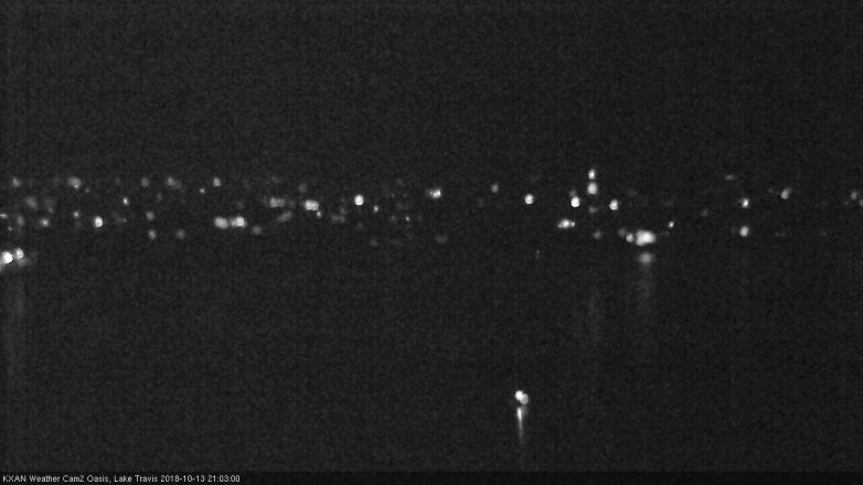 Lake Travis webcam, October 13, 2018 8:05 PM CT