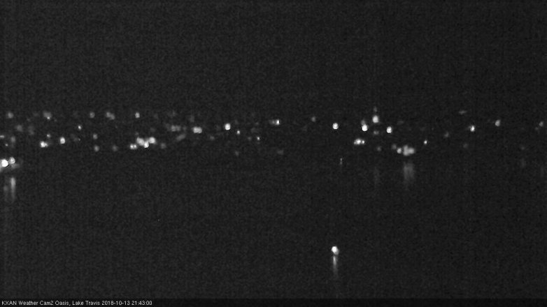 Lake Travis webcam, October 13, 2018 8:45 PM CT