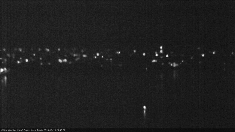 Lake Travis webcam, October 13, 2018 8:50 PM CT