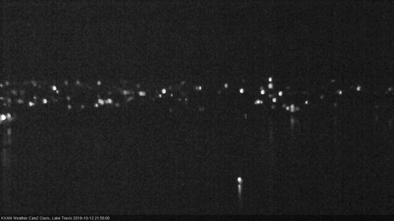 Lake Travis webcam, October 13, 2018 9:00 PM CT