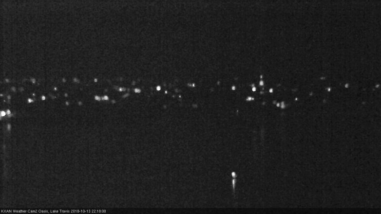Lake Travis webcam, October 13, 2018 9:20 PM CT
