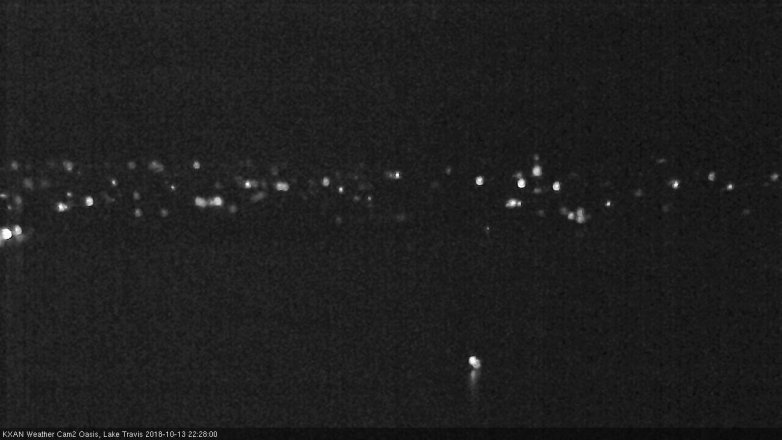 Lake Travis webcam, October 13, 2018 9:30 PM CT
