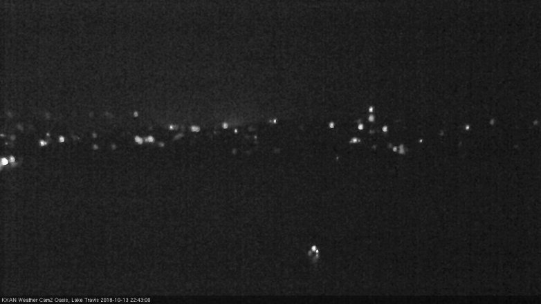 Lake Travis webcam, October 13, 2018 9:45 PM CT