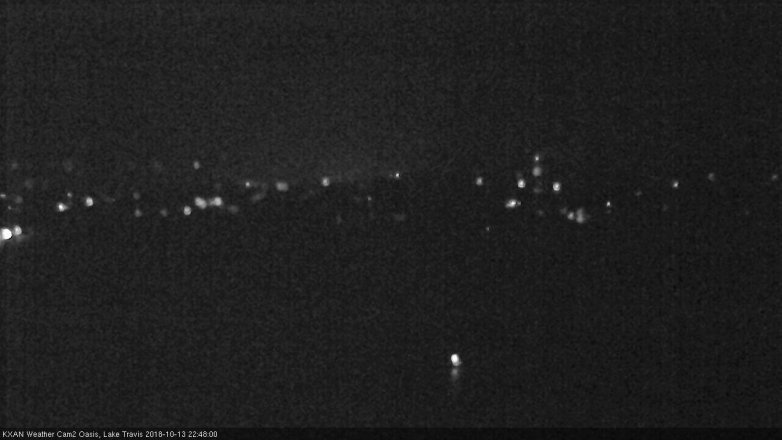 Lake Travis webcam, October 13, 2018 9:50 PM CT