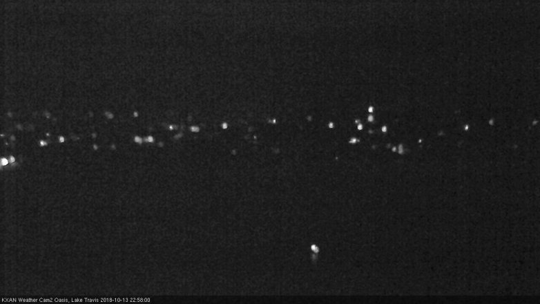 Lake Travis webcam, October 13, 2018 10:00 PM CT
