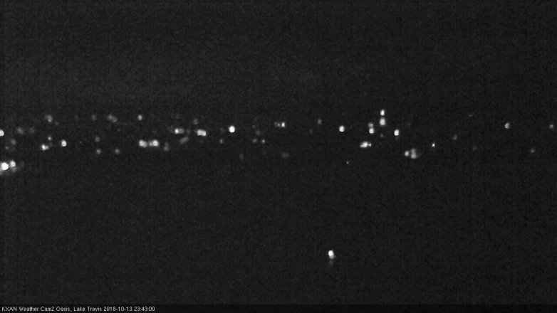 Lake Travis webcam, October 13, 2018 10:45 PM CT