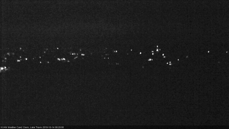 Lake Travis webcam, October 13, 2018 11:30 PM CT