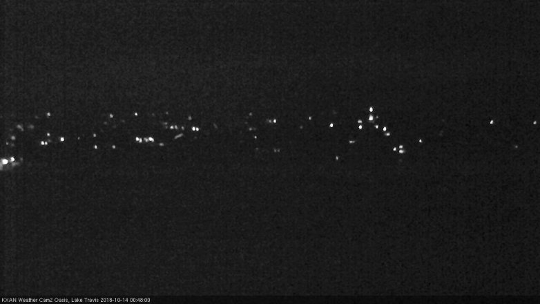 Lake Travis webcam, October 13, 2018 11:50 PM CT