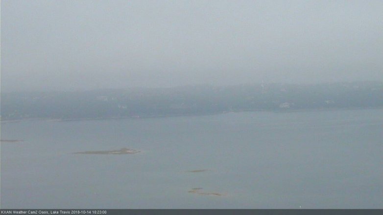 Lake Travis webcam, October 14, 2018 9:25 AM CT
