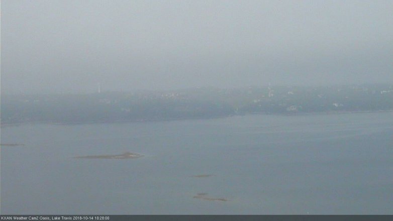 Lake Travis webcam, October 14, 2018 9:30 AM CT